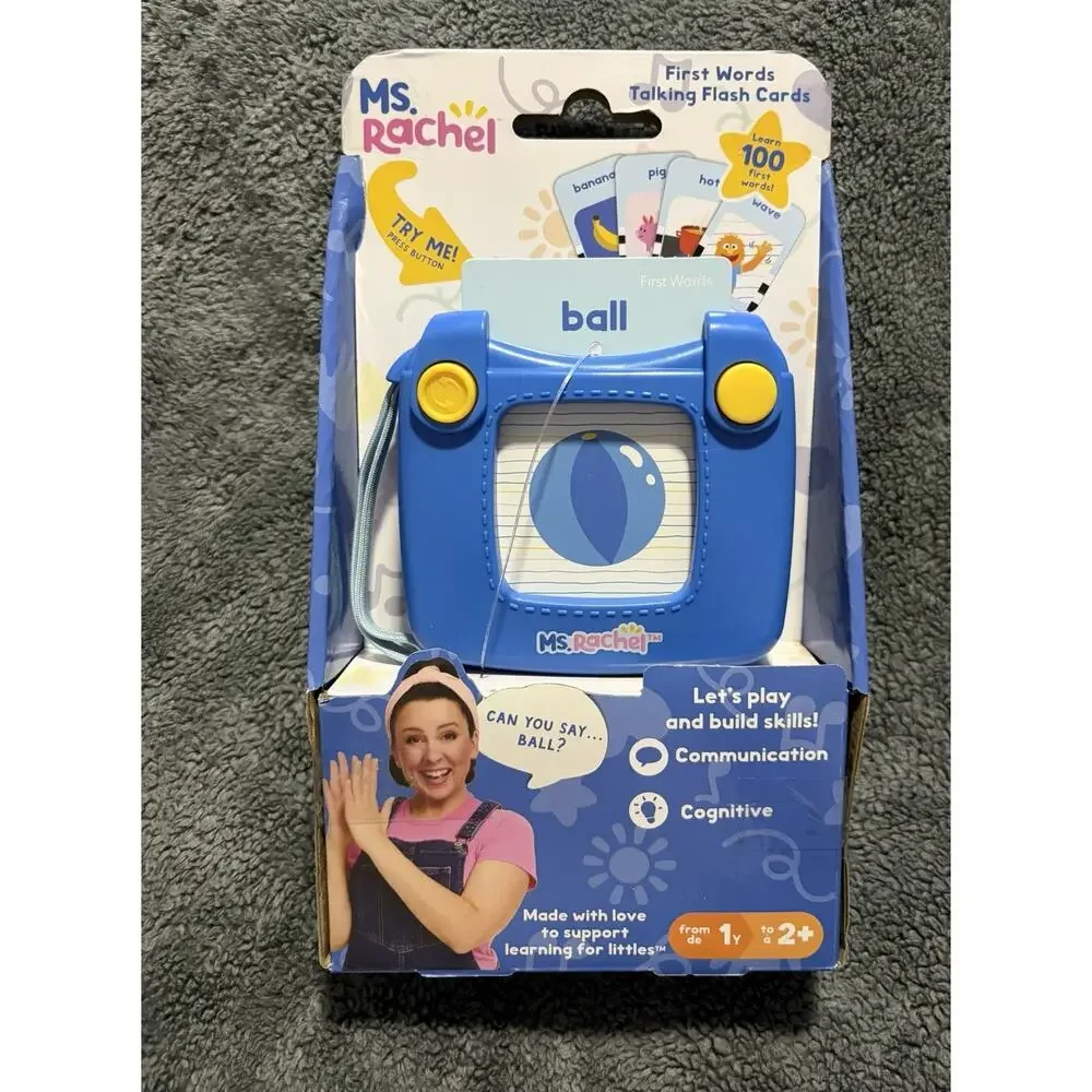 Ms. Rachel First Words Talking Flash Cards Toddler Learning Toy Ages 1–2+